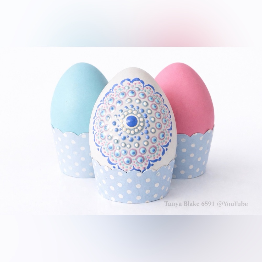 #4 Elegant ✨ Pastel Mandala Egg Collection – Modern Statement Decor